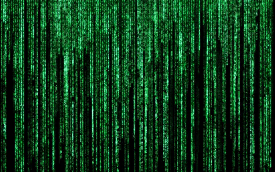 Crowded Neon Green Matrix Wallpaper