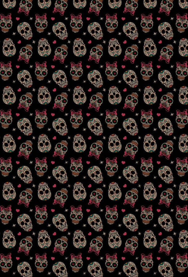 Crowded Sugar Skulls Wallpaper