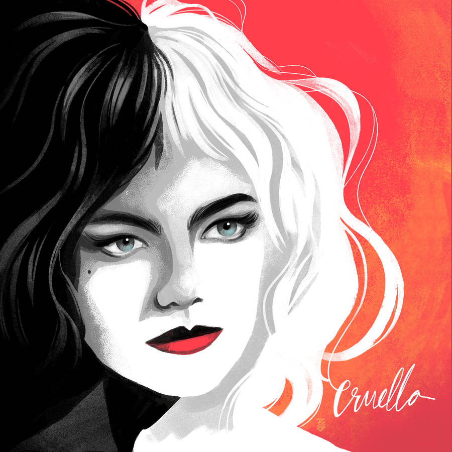 Cruella Digital Painting Wallpaper