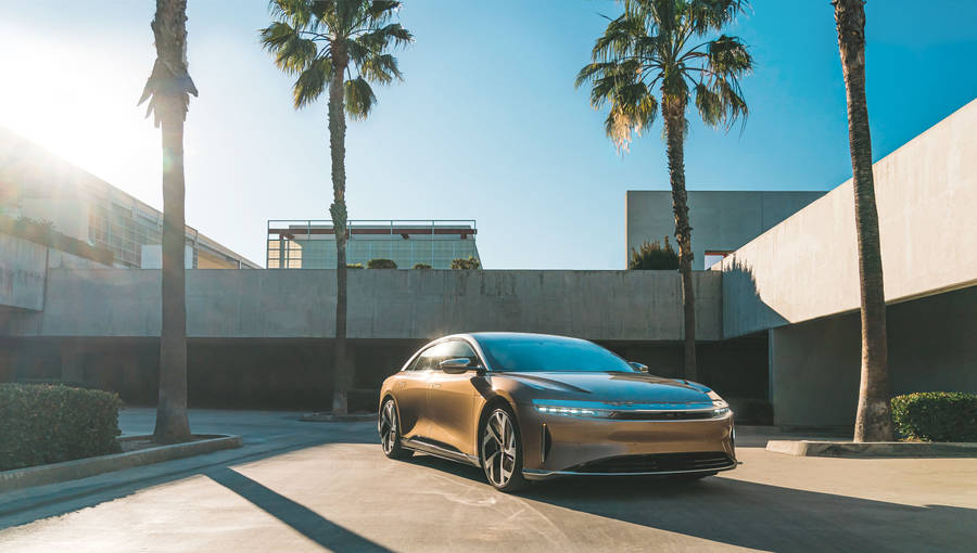 Cruising In Luxury In The Lucid Air Wallpaper