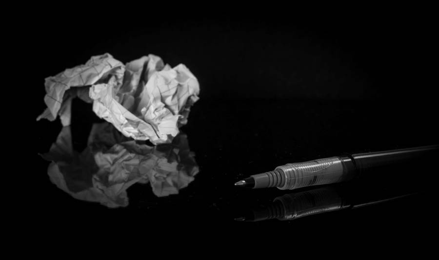 Crumpled Paper And Pen Wallpaper