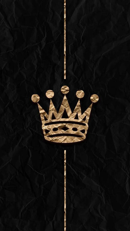 Crumpled Paper King And Queen Crown Wallpaper