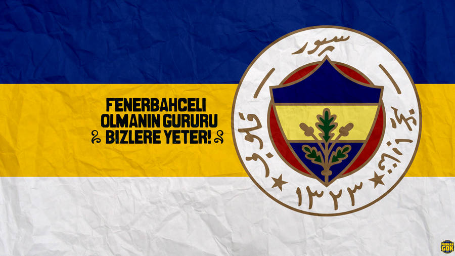 Crumpled Paper Texture Fenerbahce Wallpaper