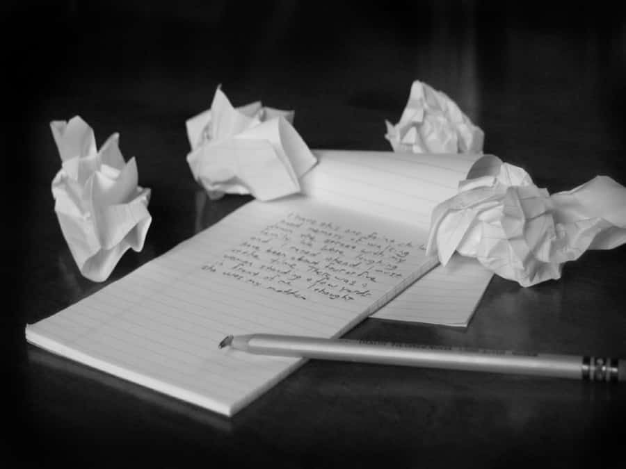 Crumpled Writing Papers Wallpaper