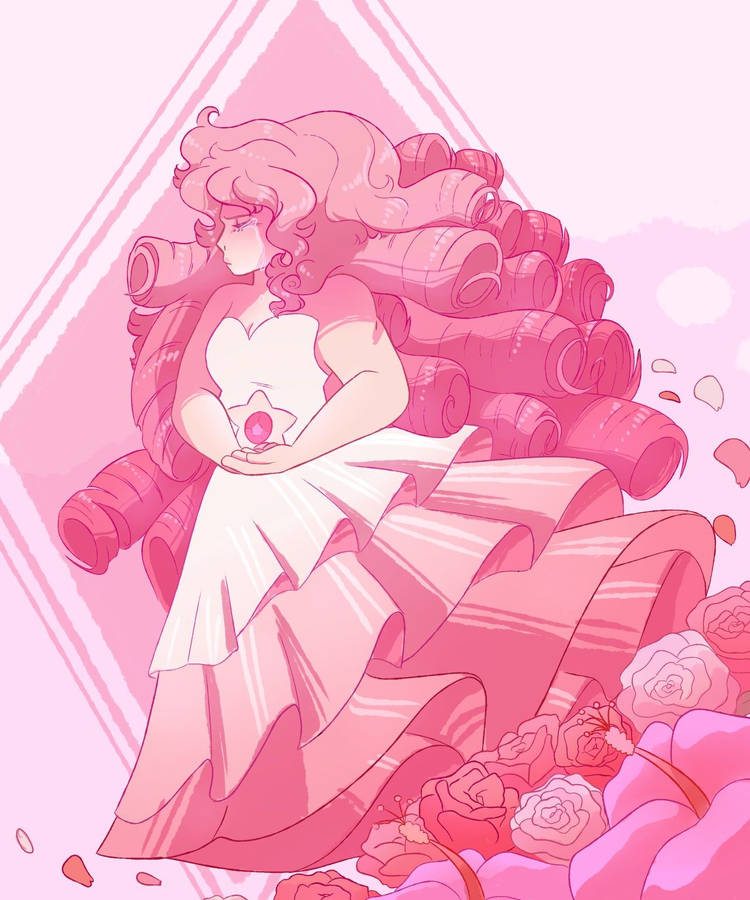 Crying Rose Quartz Steven Universe Ipad Wallpaper