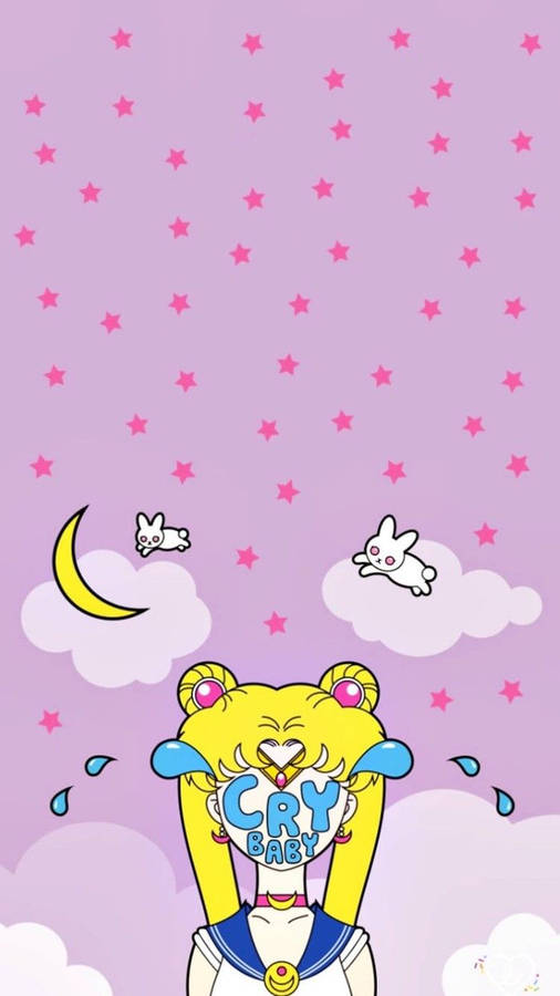 Crying Sailor Moon Iphone Wallpaper