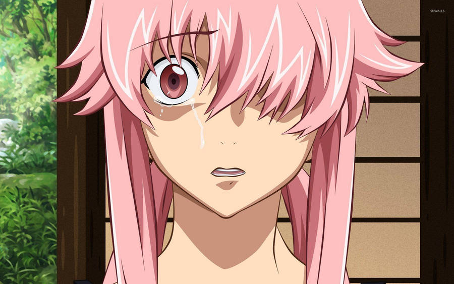 Crying Yuno Gasai Wallpaper