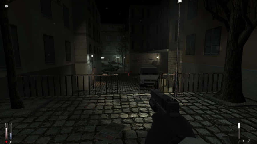 Cryof Fear Dark Alley With Handgun Wallpaper