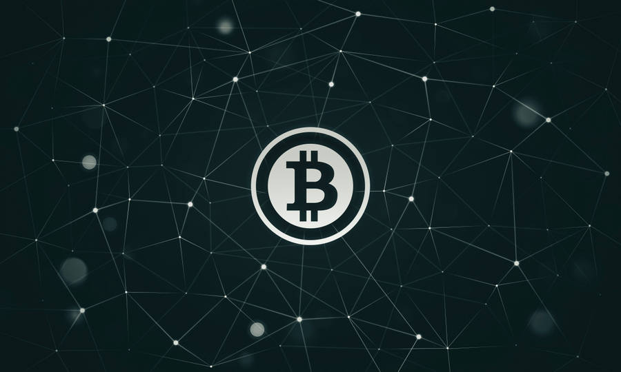 Crypto Bitcoin In Digital Connections Background Wallpaper