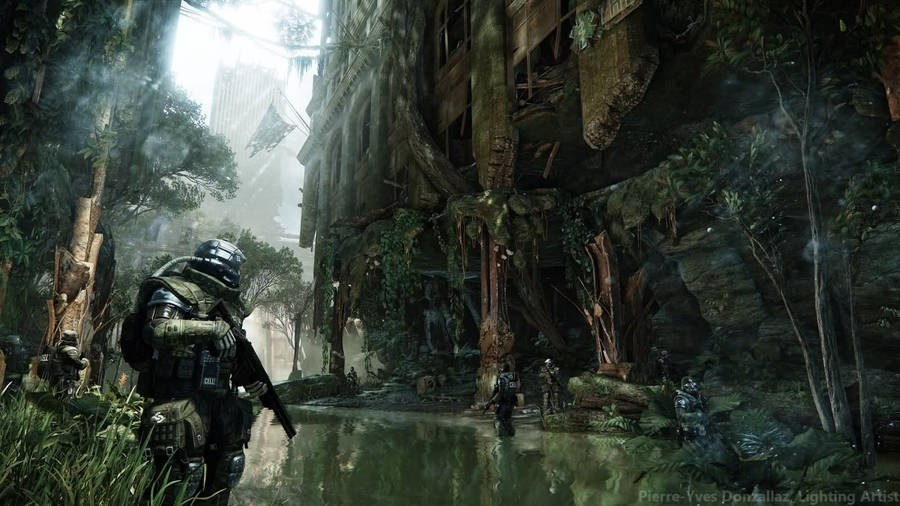 Crysis 3 Cell Soldiers Guarding Wallpaper