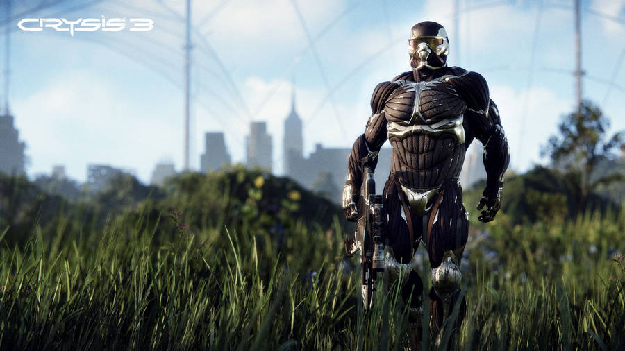 Crysis 3 Nanosuit On Grass 4k Wallpaper