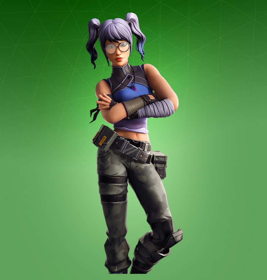 Crystal Skin Green Studio Fortnite Wallpaper