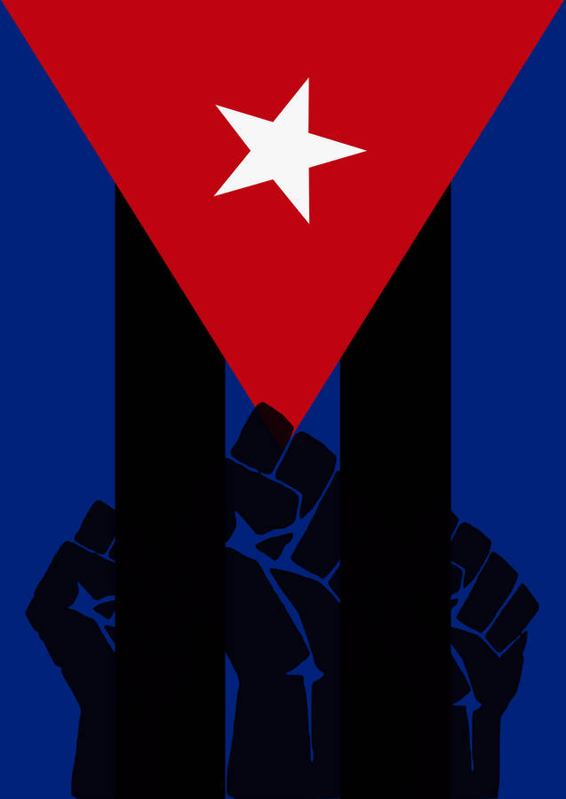 Cuban Flag Revolution Fists Wallpaper