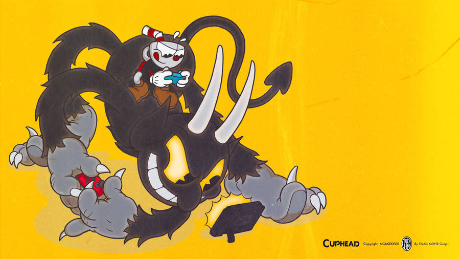 Cuphead And The Devil Boss Wallpaper