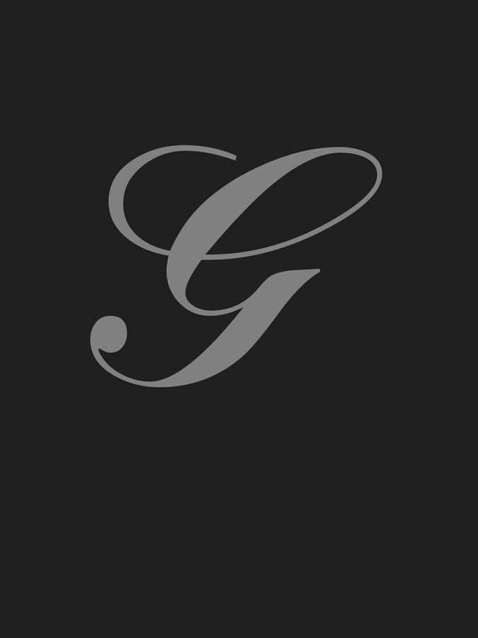 Cursive Gray Letter G Wallpaper