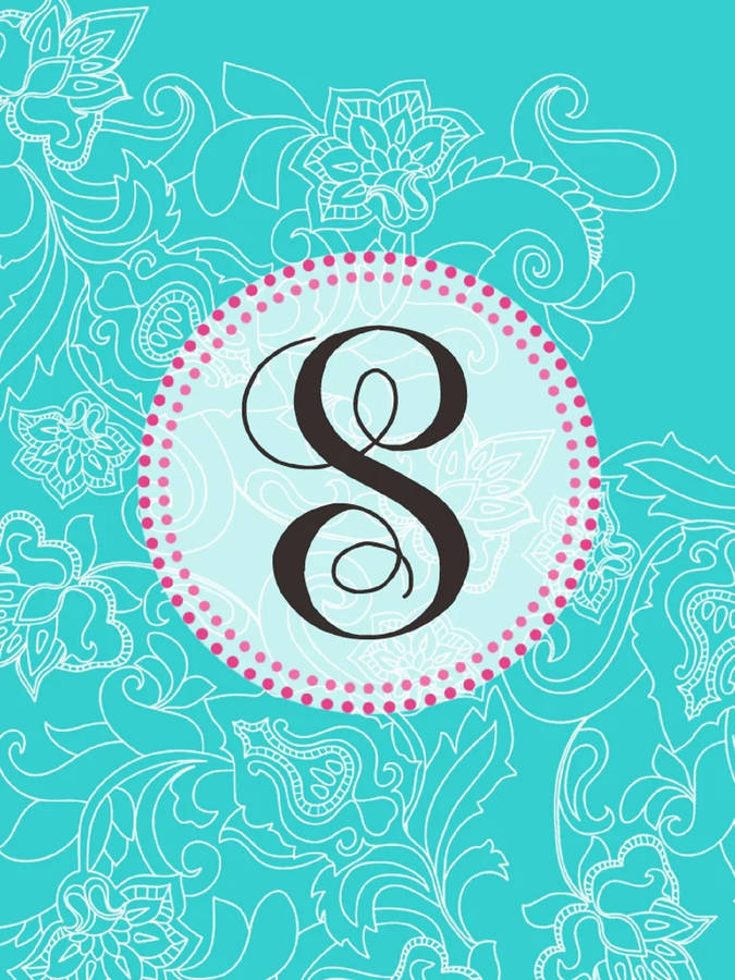 Cursive Letter S In Blue Wallpaper