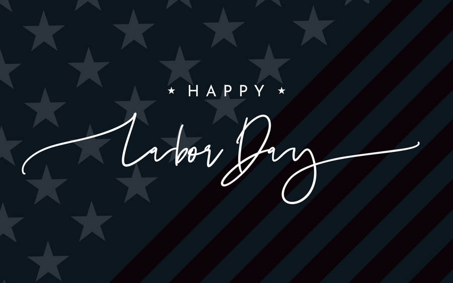 Cursive Lettering Of Labor Day Wallpaper