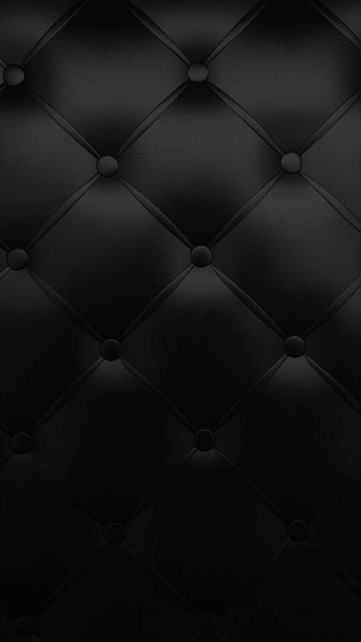 Cushioned Leather Solid Black Iphone Wallpaper