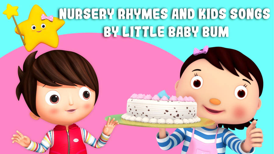 Custom-made Little Baby Bum Themed Cake Wallpaper