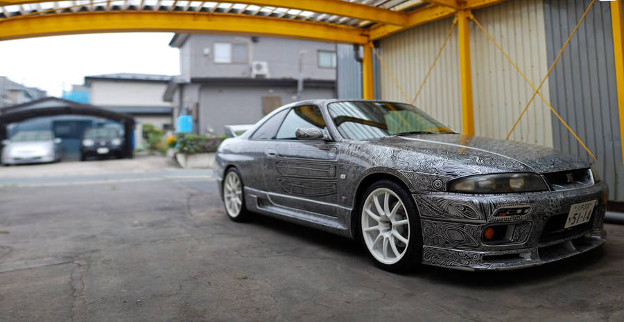 Custom Painted Nissan Skyline Gtr R33 Wallpaper