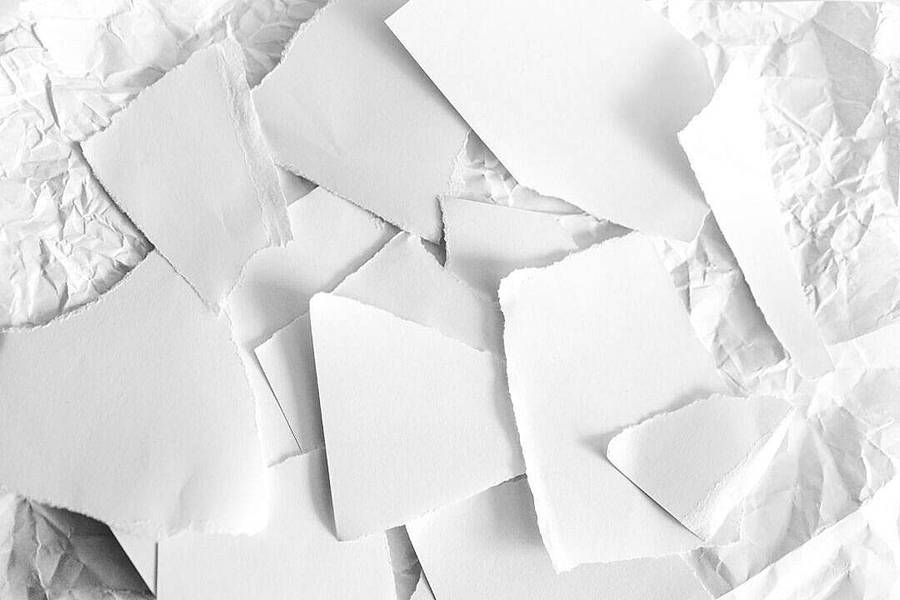 Cut Pieces Paper White Texture Wallpaper