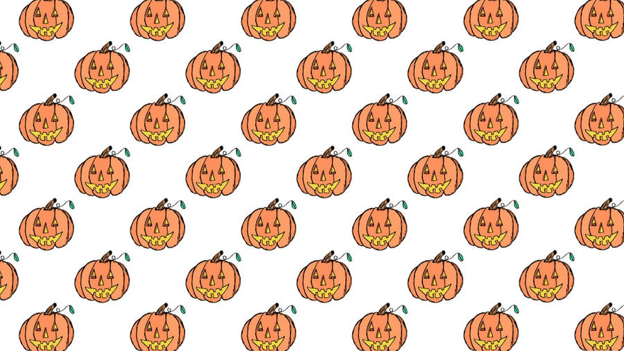 Cute Aesthetic Halloween Pumpkins Wallpaper