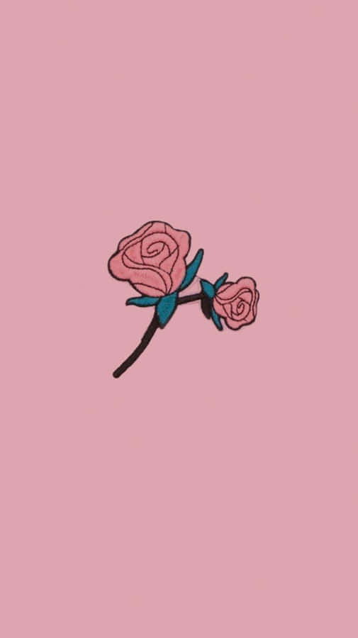 Cute Aesthetic Ipad Roses Pink Wallpaper