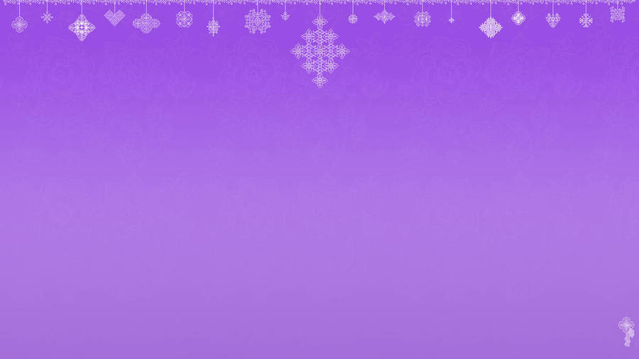 Cute Aesthetic Pc Purple Snowflakes Wallpaper