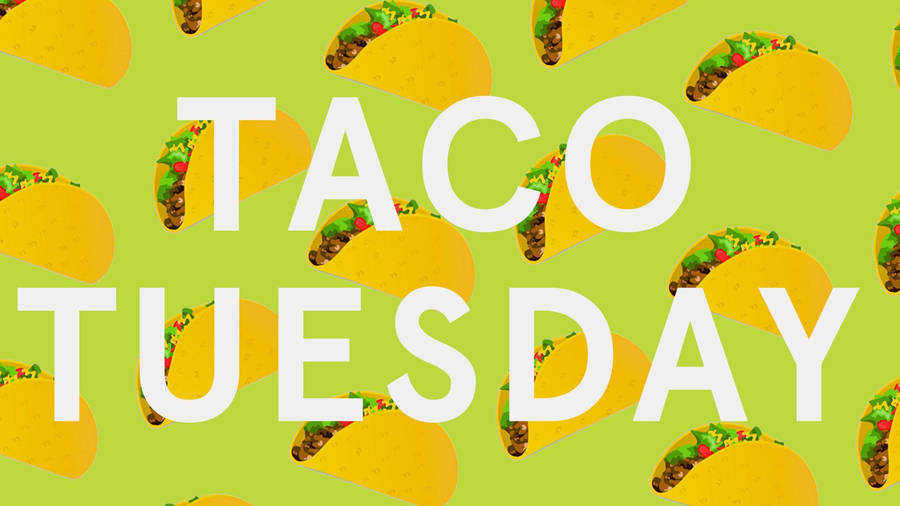 Cute Aesthetic Pc Taco Pattern Wallpaper