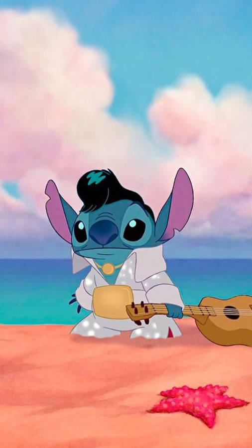 Cute Aesthetic Stitch Elvis Cosplay Wallpaper