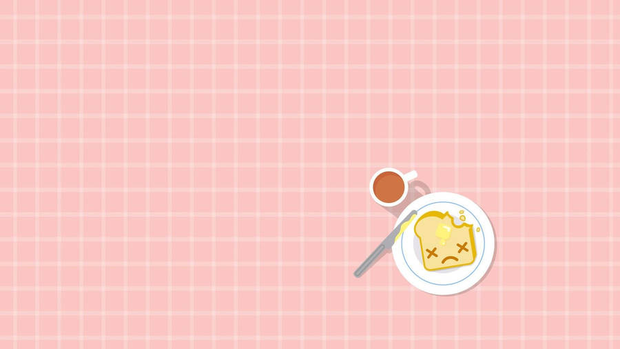 Cute Aesthetic Toast Wallpaper