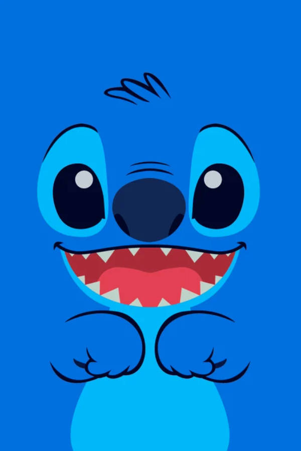 Cute And Kawaii Stitch Blue Wallpaper