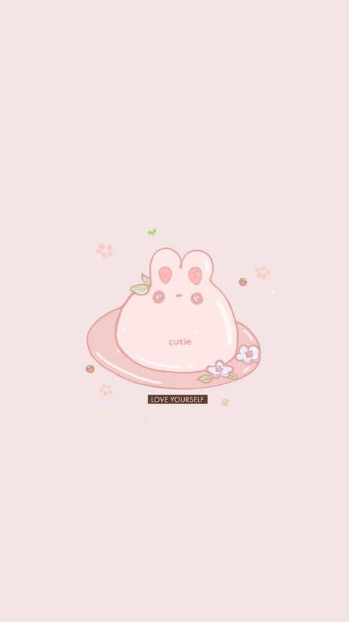 Cute And Pink Boba Bunny Wallpaper