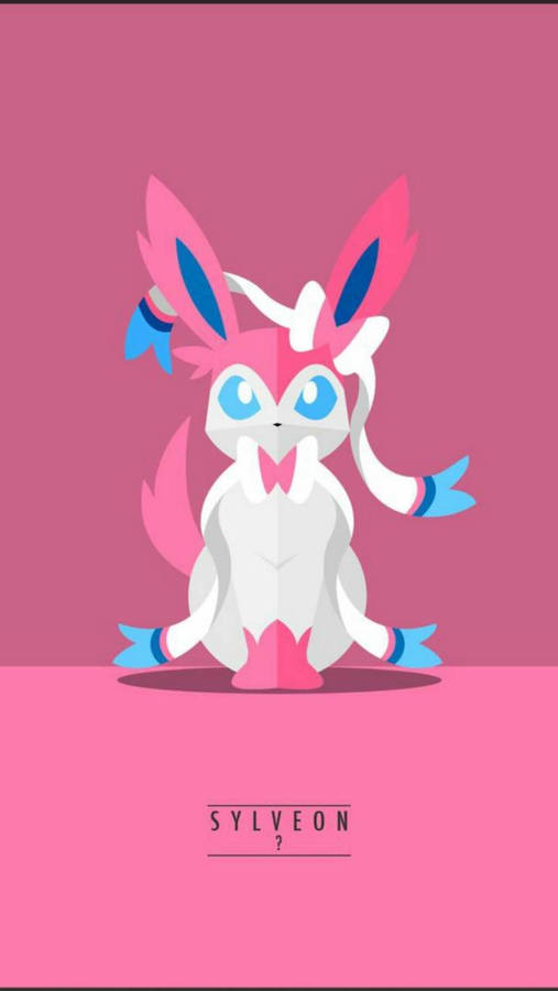 Cute And Pink Sylveon Is Ready To Go Wallpaper