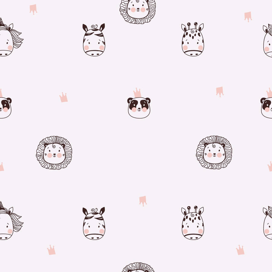 Cute Animal Outline Logo Wallpaper