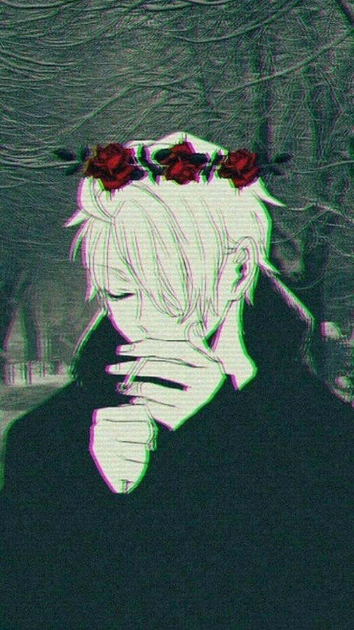 Cute Anime Pfp Rose Crown Guy Wallpaper