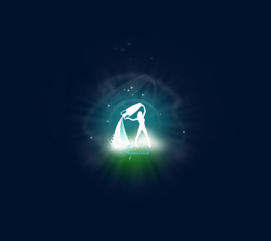 Cute Aquarius Glowing Woman Wallpaper