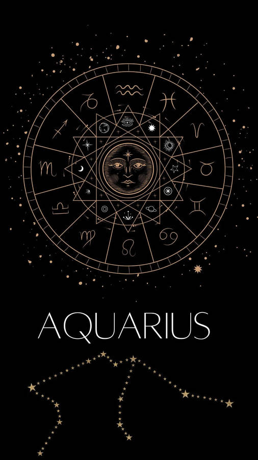 Cute Aquarius Signs And Constellation Wallpaper