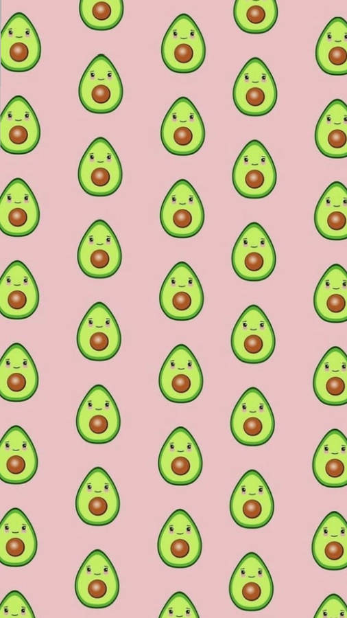 Cute Avocado With Lovely Pink Background Wallpaper
