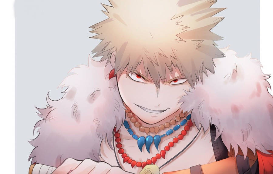 Cute Bakugou My Hero Academia Fur Scarf Wallpaper