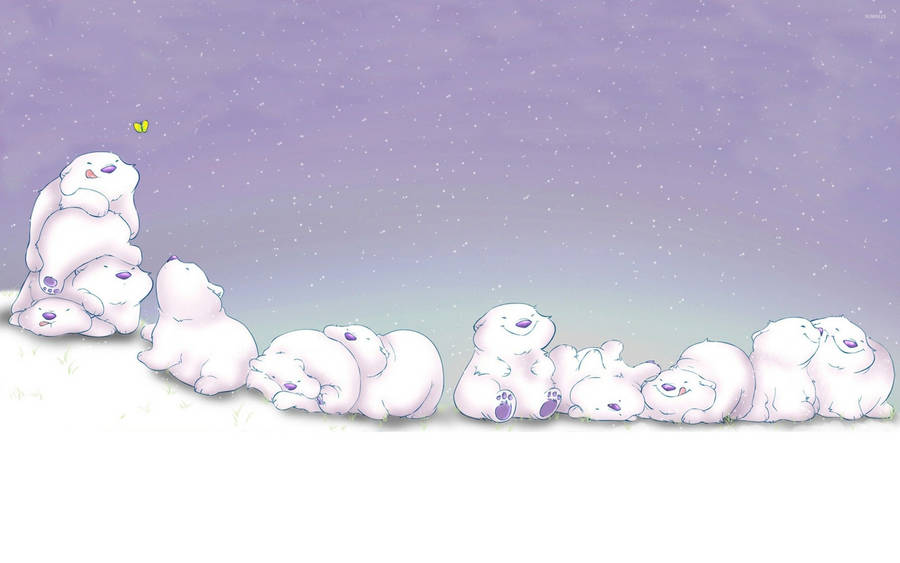 Cute Bear Pile Wallpaper