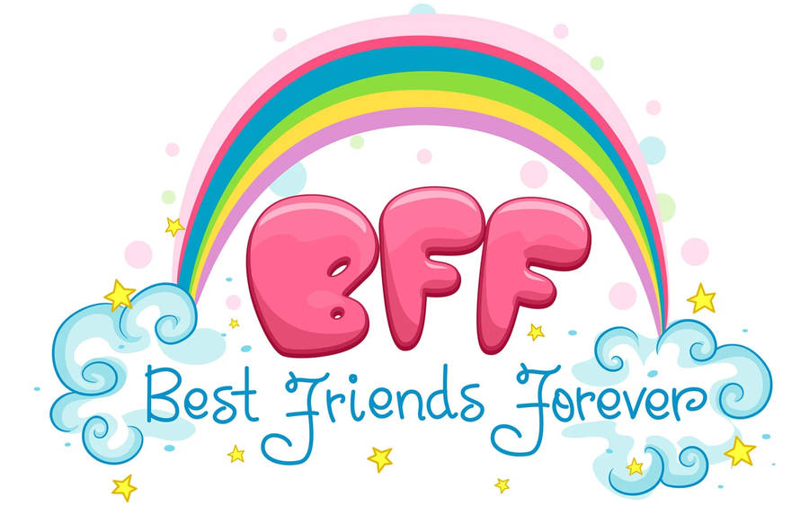 Cute Best Friend Rainbow Wallpaper