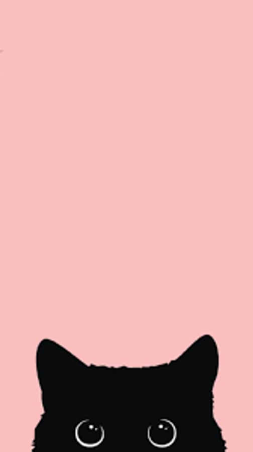 Cute Black Cat For Girls Wallpaper