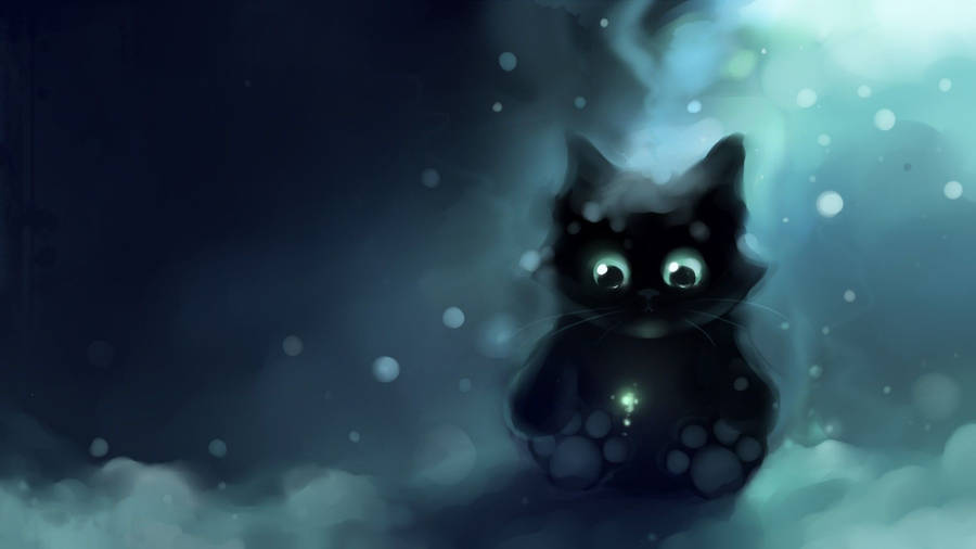 Cute Black Kitten Deviantart Wallpaper