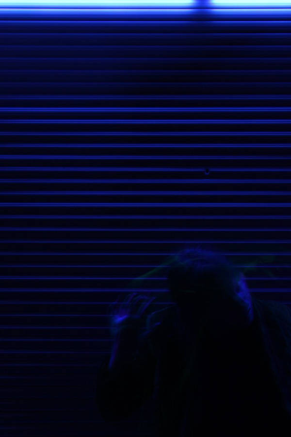 Cute Blue Aesthetic Neon Horizontal Lines Wallpaper