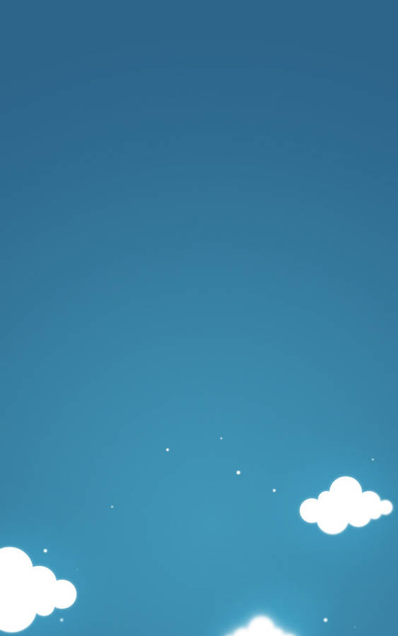 Cute Blue Phone Dark Clouds Wallpaper