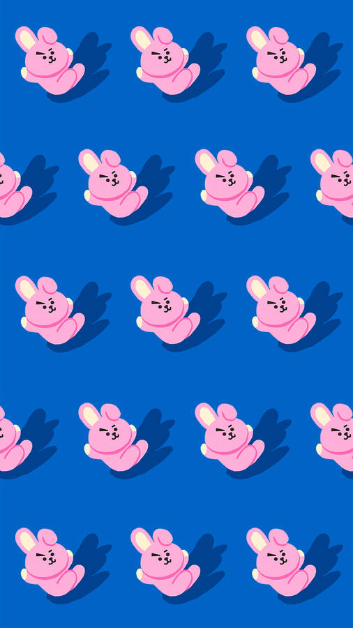 Cute Bt21 Cooky Seamless Pattern Wallpaper