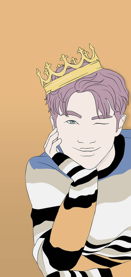 Cute Bts Drawing Rm Wallpaper