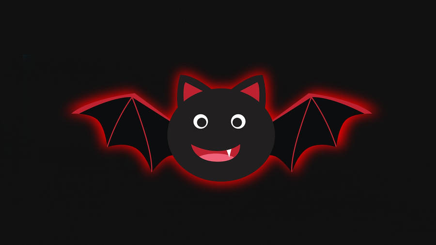 Cute Cartoon Black Bat Laptop Wallpaper