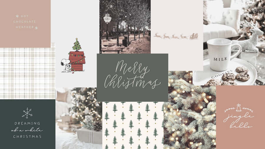 Cute Christmas Laptop Tiles Wallpaper